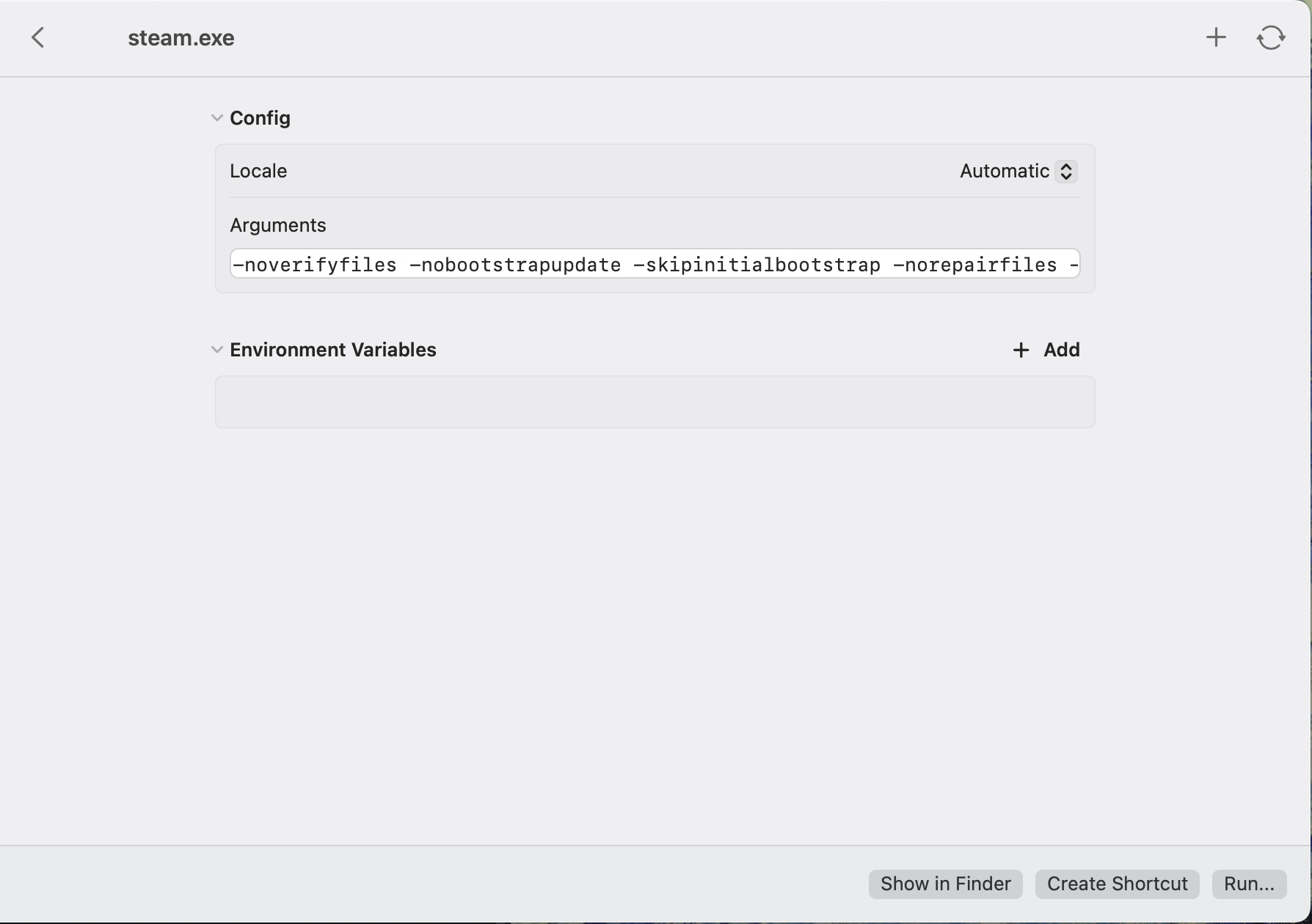 The Arguments Section